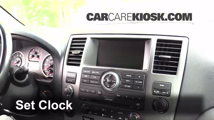 How to Set the Clock Change Time on a 2009 Nissan Armada SE 5.6L